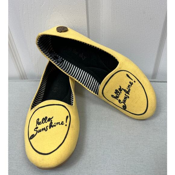 Loly in the Sky Sonia Flats Yellow 'Hello Sunshine' Flats Loafers Women's Size 6 - Picture 9 of 9